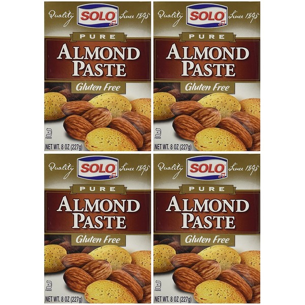 Solo Almond Paste, 8-Ounce Packages (Pack of 4)