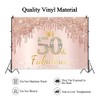 Canessioa 10x8ft Happy 50th Birthday Backdrop, Pink Rose Gold Fabulous
