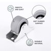 (Pack of 4) 25 mm Small Wheel Castors Rubber Casters