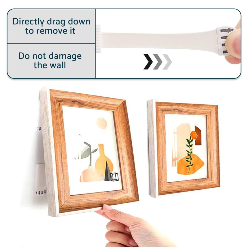 Leogony 72 Strips Photo Frame Stickers for Wall, No Damage