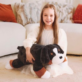 IKASA 5lbs Weighted Stuffed Animal Bernese Mountain Dog,27 inches Plush Toy Giant Large Big Jumbo Soft Puppy,Huge Size Cute Plushie,Gift for Kids