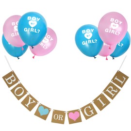 eBoot Baby Shower Decorations Boy or Girl Banner Gender Reveal Bunting Flag Baby Gender Show Party Favors Pregnancy Announcement