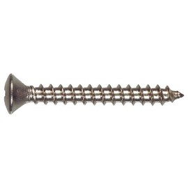 Hillman Stainless Steel Oval Head Phillips Sheet Metal Screw, 8 x 1-1/2-Inch, 2-Pack-490767