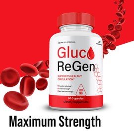 Shark Labs Gluco Regen Capsules, Maximum Strength All Natural Premium Formula, Gluco Re Gen Supplement Pills, 1 Month Supply (1 Pack)