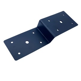 4 PCS Heavy Duty Steel Z Brackets 6" Post to Beam Support,Double Angle Channel Profile Corner Brace for Wood Shelves Fixing Lumber Connector Pergola Hardware Brackets,Thickness 3mm and Black