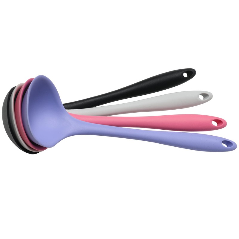 Chef Craft Premium Silicone Cooking Ladle, 11.25 inch, Black