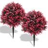 28" Set of 2 Artificial Boxwood Topiary Ball Bush for
