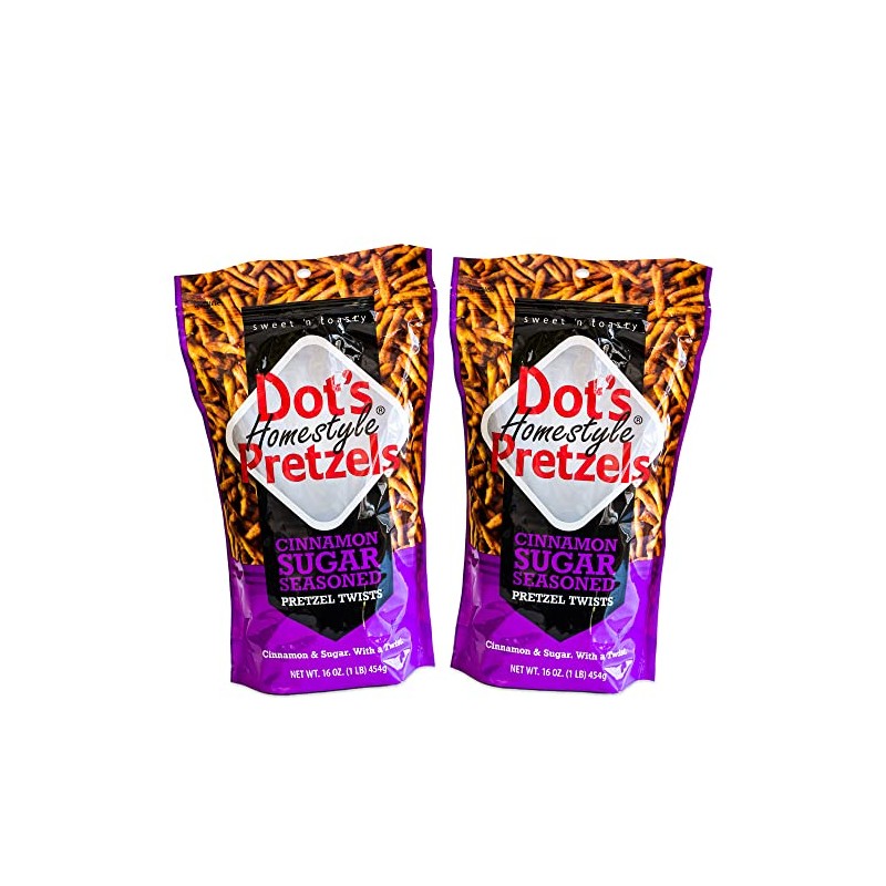 Dot's Cinnamon Sugar Pretzel Twists - Coated with Delicious Cinnamon