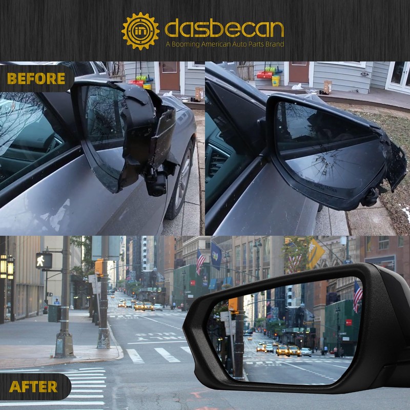 Dasbecan Left Driver Side Mirror Compatible With 2018-2023 Chevy Equinox