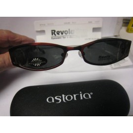 Revolution Eyeglass Frame W/ Magnet sun shade REV693 in RDLS  51-17-140 w/case