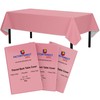 Pink Vinyl Tablecloths - 54 In. X 70 In. -