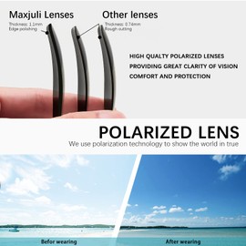 MAXJULI Polarized Sunglasses for Men and Women,UV400 Protection Sun Glasses,Ideal for Driving Cycling and Running 8120（Green）