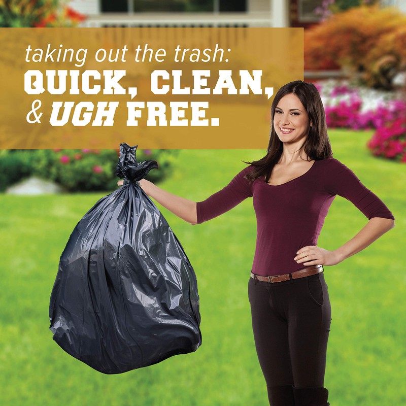 Plasticplace Trash Bags │ 1.5 Mil │ Black Heavy Duty