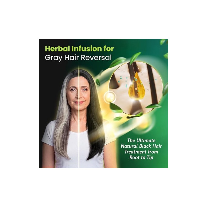 Herbal Natural Black Hair Shampoo (Black) 200ml