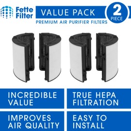 Fette Filter - 2 Premium Combi 360 Glass True Hepa Filter Compatible with Dyson Pure Air Purifier Model PH01 PH02 PH03 PH3A PH04 TP06 HP06 TP07 HP07 TP7A TP09 HP09 TP10 HP10 HP4B. 970341-01 965432-01