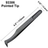 Qjaiune 10Pcs Pointed Tip Plastic Tweezers, Anti-Static & Anti-Magnetic Tweezers,