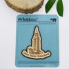 Printtoo Fridge Magnet Wooden Engraved Souvenir Clock Tower Gift Collectibles
