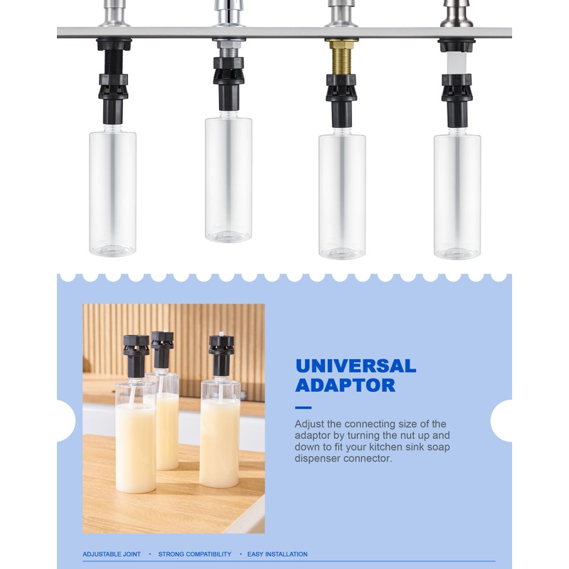 Updated Soap Dispenser Bottle for Kitchen Sink Replacement - 500ML/17oz