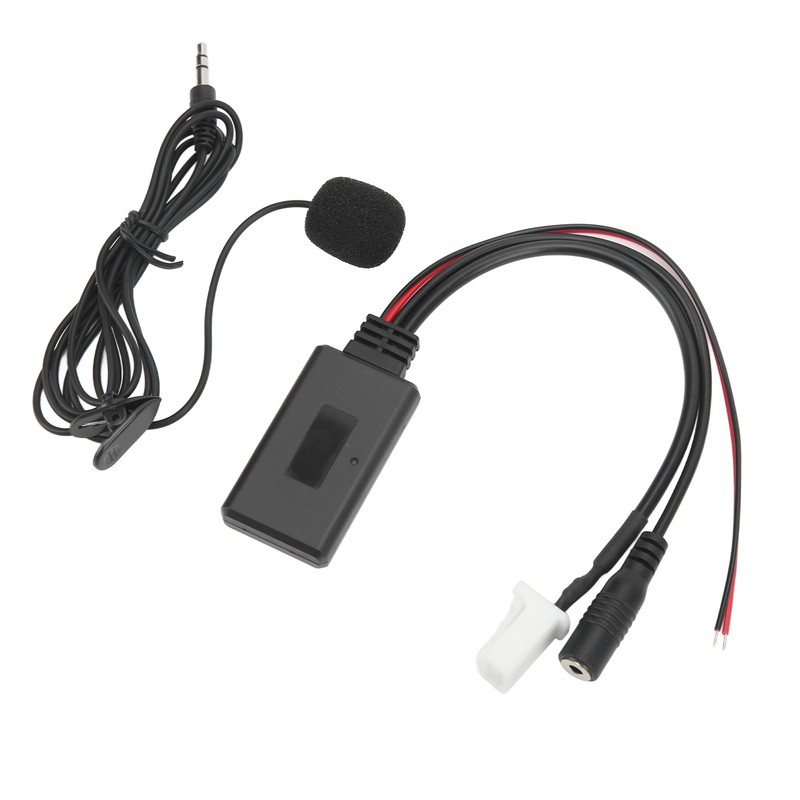 Car Bluetooth Audio Cable Adapter with Microphone Hands Free Replacement