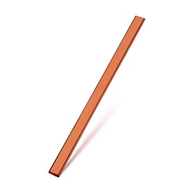 QWORK® Copper Sheet T2, 3mm x 15mm x 25cm Cu Metal Flat Bar, Purple Copper Rod Plate for Electrical, Industrial and DIY Projects