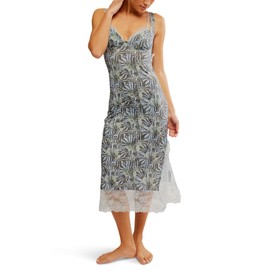 Free People Women's Party Crasher Midi Slip, Seafoam Combo