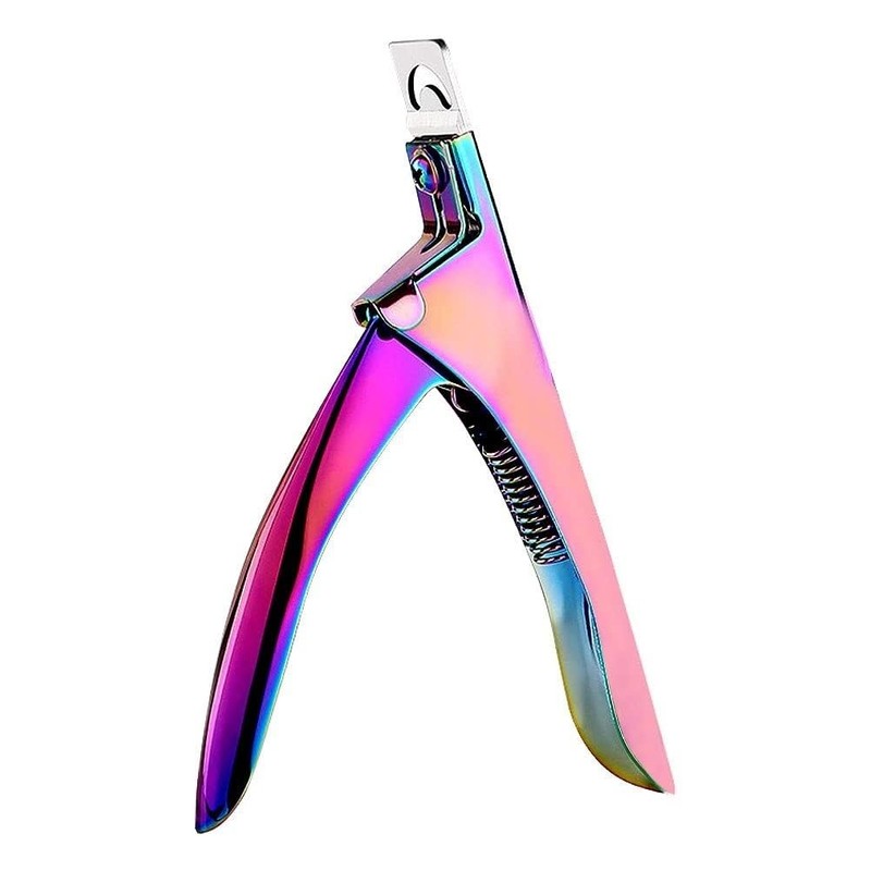 NIXWORTAL Nail Clipper Professional Acrylic False Nail Clippers Acrylic Nails,Rainbow