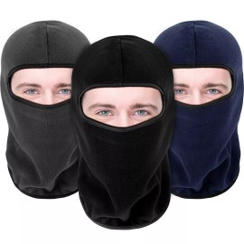 Unbranded Winter Windproof Thermal Fleece Neck Warm Balaclava Ski Snow Full Face Mask Hat - Gray