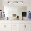 DRNANLIT 4-Light Bathroom Vanity Light Fixture, Brushed Nickel with Clear