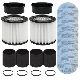 ANBOO Filter Replacement for Shop Vac 90304 90333 90350, 90107 Dry Paper Disc Filter & 90585 Foam Sleeve Filter Fit for Shop Vac Wet/Dry Vacuum Cleaners 5 Gallon and above, with 4 Retaining Bands