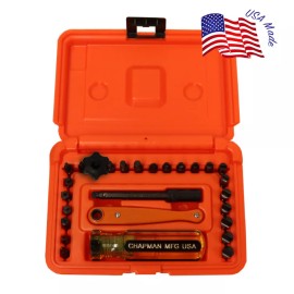 Chapman 8900 ORANGE Screwdriver Set Std. Kit + slotted bits USA MADE