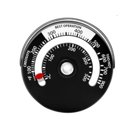 DIZLAS Wood Burning Stove Thermometer Magnetic Fireplace Thermometer Can Measure Up to 1622°F (500°C)
