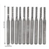CYSFETENA Pack of 10 2 mm Carbide Milling Cutters, Silver