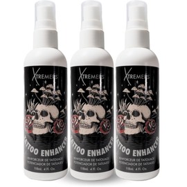 XTREMERS Tattoo Enhancer to Refresh, Maintain, Enhance, Prevent Fading, add Shine, Repair Damage, UV Protect, Moisturize and Improve Color in Existing Tattoos 4 oz (3 PACK)
