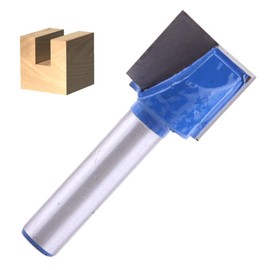 8mm Shank Bottom Cleaning Router Bit Bottom Cleaning Bit Straight Router Bit 2 Flutes Carbide Tipped Cutter for Wood Carbide Cleaning Bottom Engraving Bit