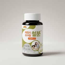 Vitamin Bank Family Chewable Iron Cranberry Flavor 90 Tablets 1 ea / 비타민뱅크 패밀리 츄어블 철분 크렌베리맛 90정 1개 1개