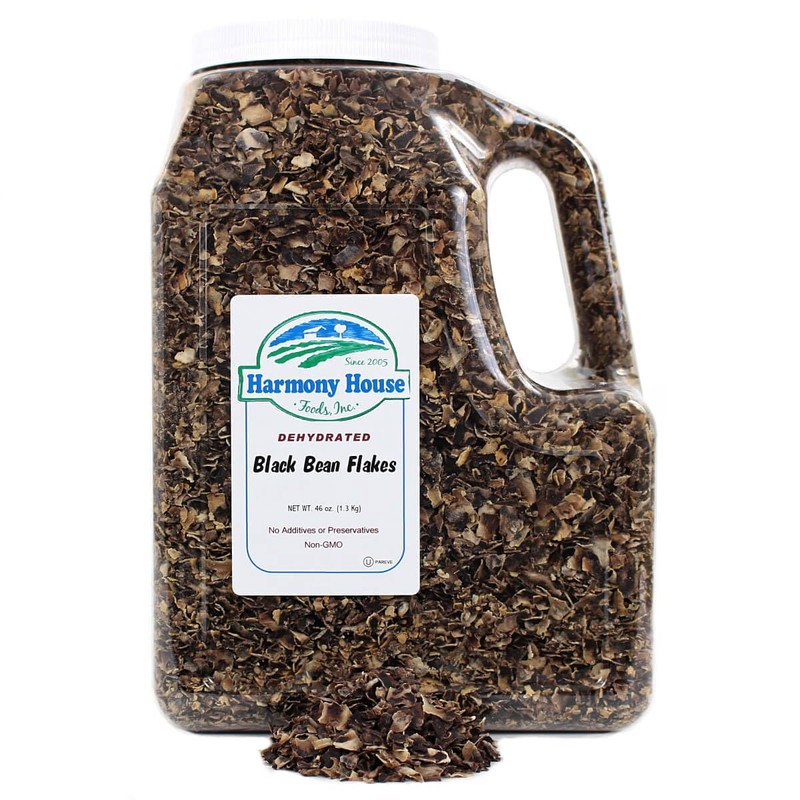 Harmony House Foods Dehydrated Black Bean Flakes (46 oz, Gallon