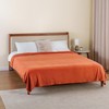 Berkshire Blanket Microfleece Twin Size Bed Blanket Amberglow Orange, Lightweight