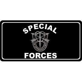 ARMY SPECIAL FORCES GREEN BERET BADGE EMBLEM MILITARY CAR LICENSE PLATE