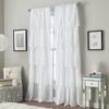 Curtainworks Flounced Ruffle Rod Pocket one Curtain Panel, 63 in,