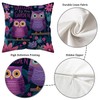 Owl Throw Pillow Covers 18x18 Inch Set of 2, Welcome