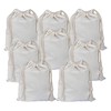 Lontenrea 8 Pcs 25x30cm Drawstring Cotton Muslin Bags Reusable Storage