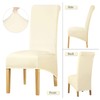 Leorate XL Size Chair Covers Stretch Polyester Chair Slipcover Dining