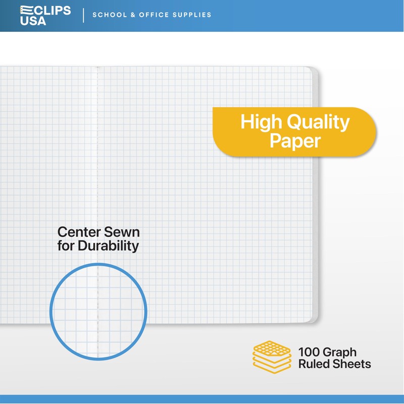 VEEBOOST Composition Notebooks, Quad Ruled, Graph Paper Composition Notebook, Graph