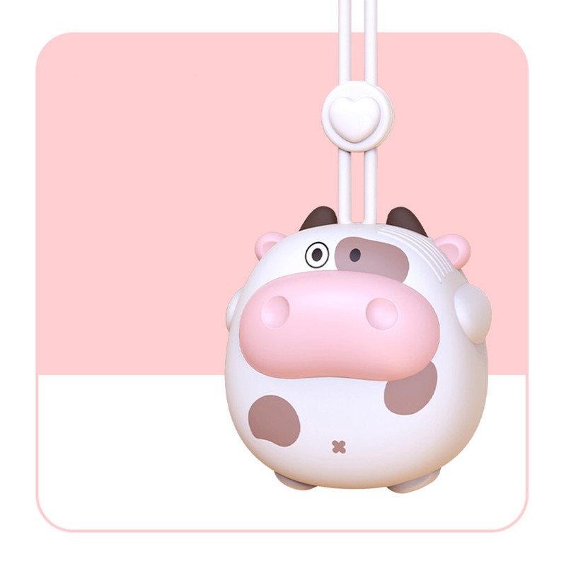 Cartoon Animal Hanging Neck Fan with Lanyard Battery Powered Bladeless