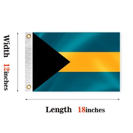 Bahamas Boat Nautical Flag 12x18IN Double Sided Bahamians Marine Banner Nylon Small Yacht Sail Pontoon ATV Bike Truck Motorcycle Flag with 2 Brass Grommets