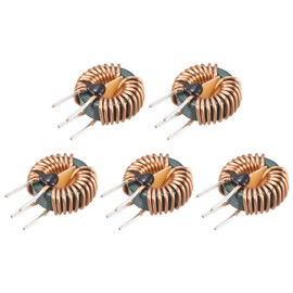 sourcing map Toroid Inductance Copper Coils Magnetic Inductance 1mH 10A for DIY Circuit Board Pack of 5