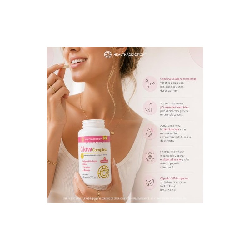 Healthaddiction Glow Complex Col Geno Hidrolizado Biotina