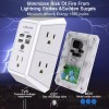 QINLIANF 5 Outlet Extender Surge Protector Multi Plug Wall Adapter