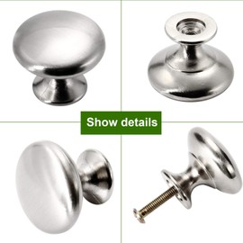 30 Pack Cabinet Knobs, POZEAN Brushed Nickel Cabinet Knobs Silver with Screws for Dresser Drawer Cabinet Cupboard, Perfect Kitchen Cabinet Hardware for Your Home, Kitchen, Bathroom, Bedroom