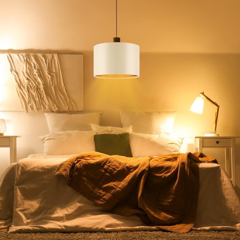 Weewooday 2 Pack Beige Lampshade for Ceiling 12" Modern Golden
